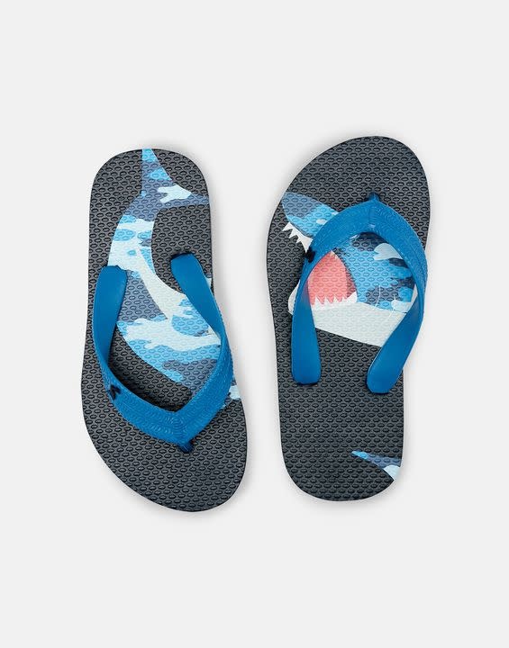 Joules Camo Sharks Flip Flop