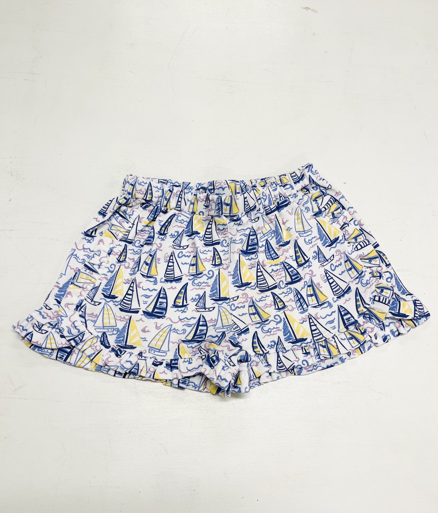 Luigi Sailboat Ruffle Shorts Luigi Sailboat Ruffle Shorts