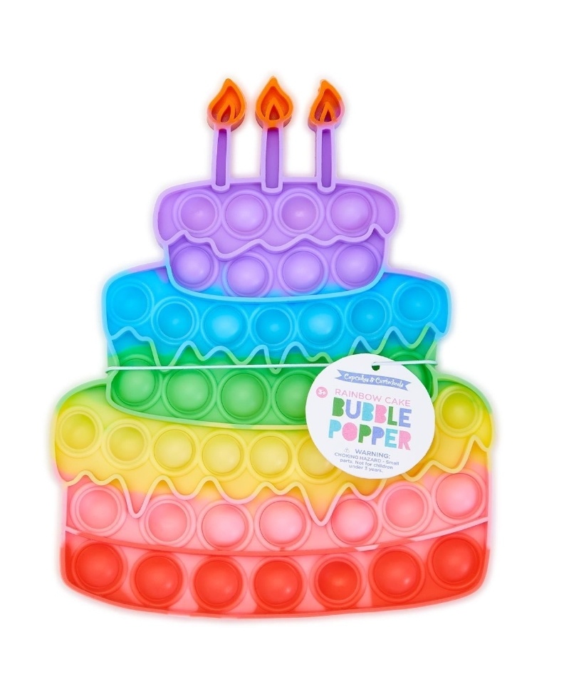 cupcakes & cartwheels Rainbow Cake Bubble Popper