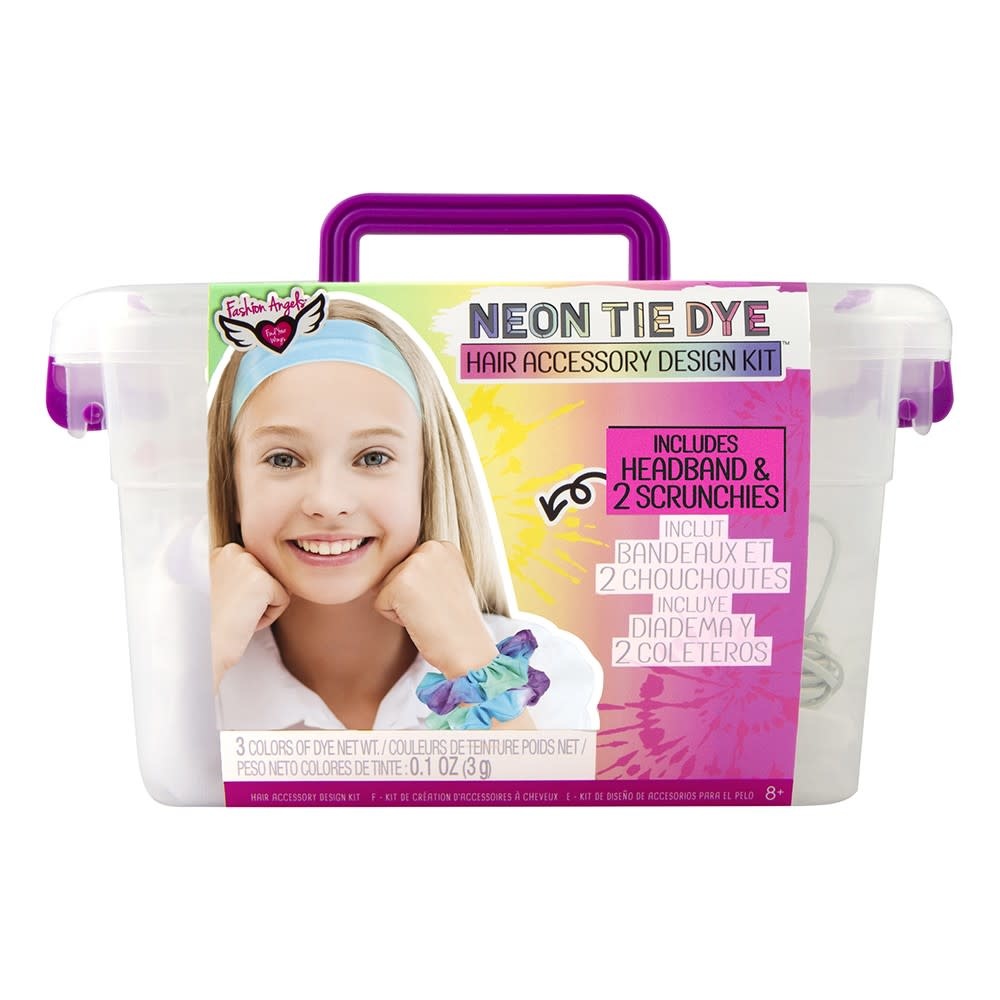 Fashion Angels Neon Tie Dye Hair Accessory Kit