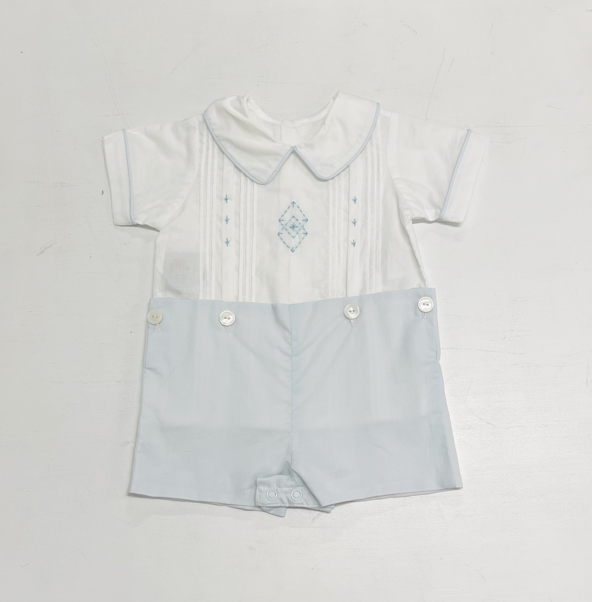 Baby Sen Blue Gideon Button Suit Baby Sen Blue Gideon Button Suit