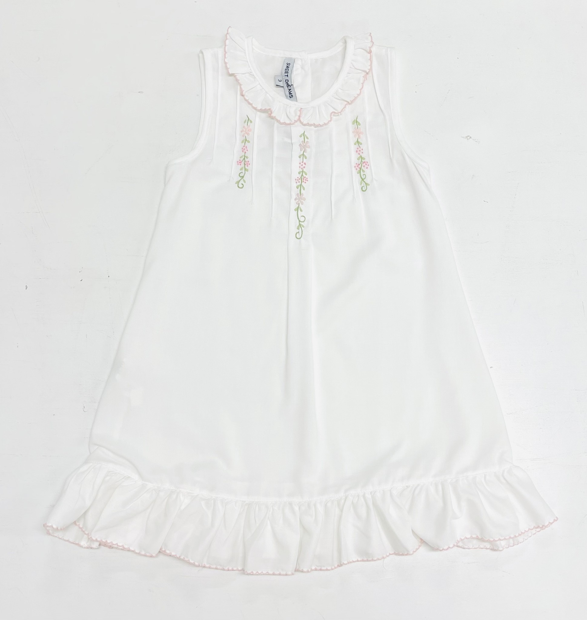 Sweet Dreams Flower Vine Embroidered Gown