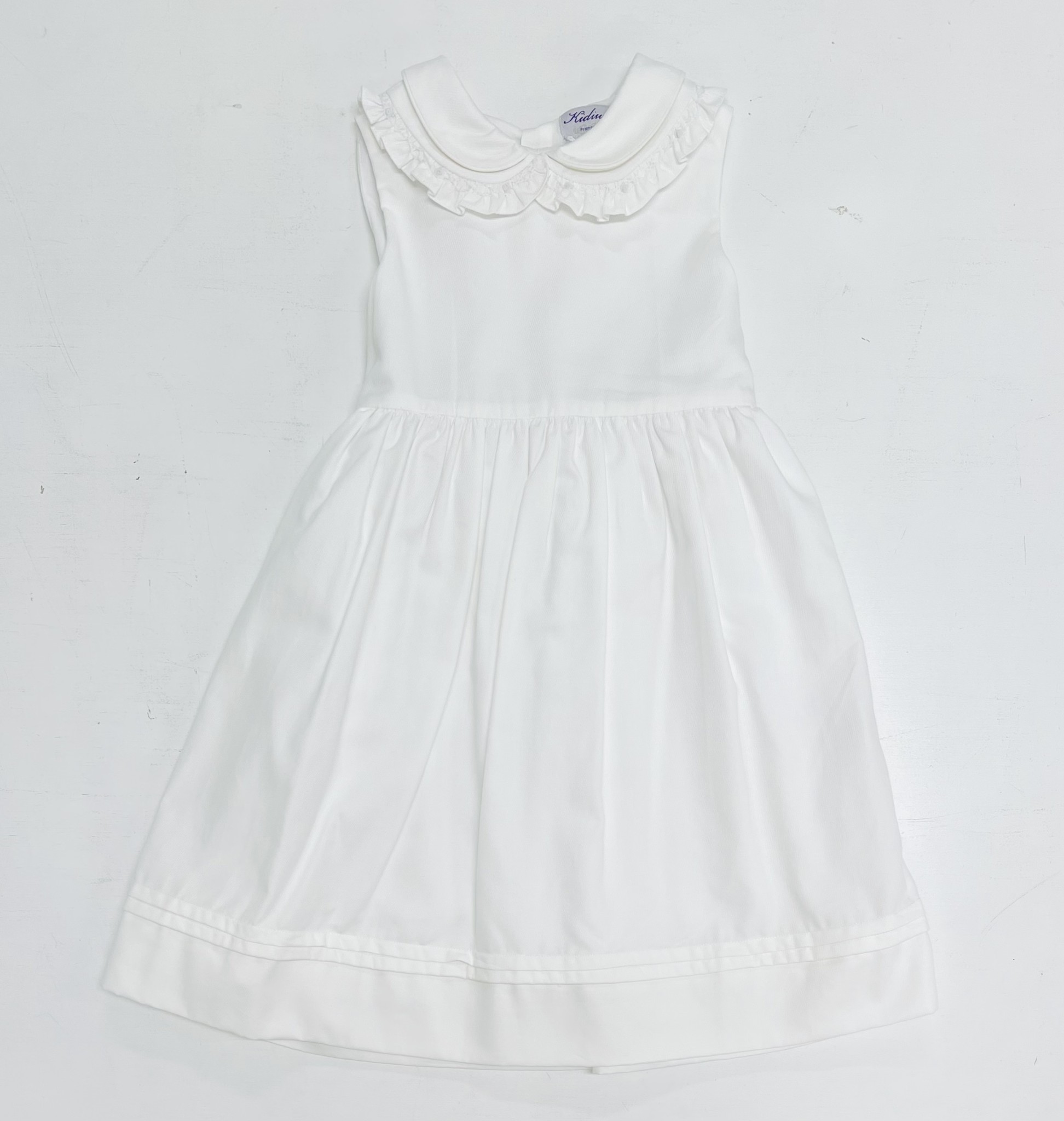 Kidiwi White Pique Aglae Dress