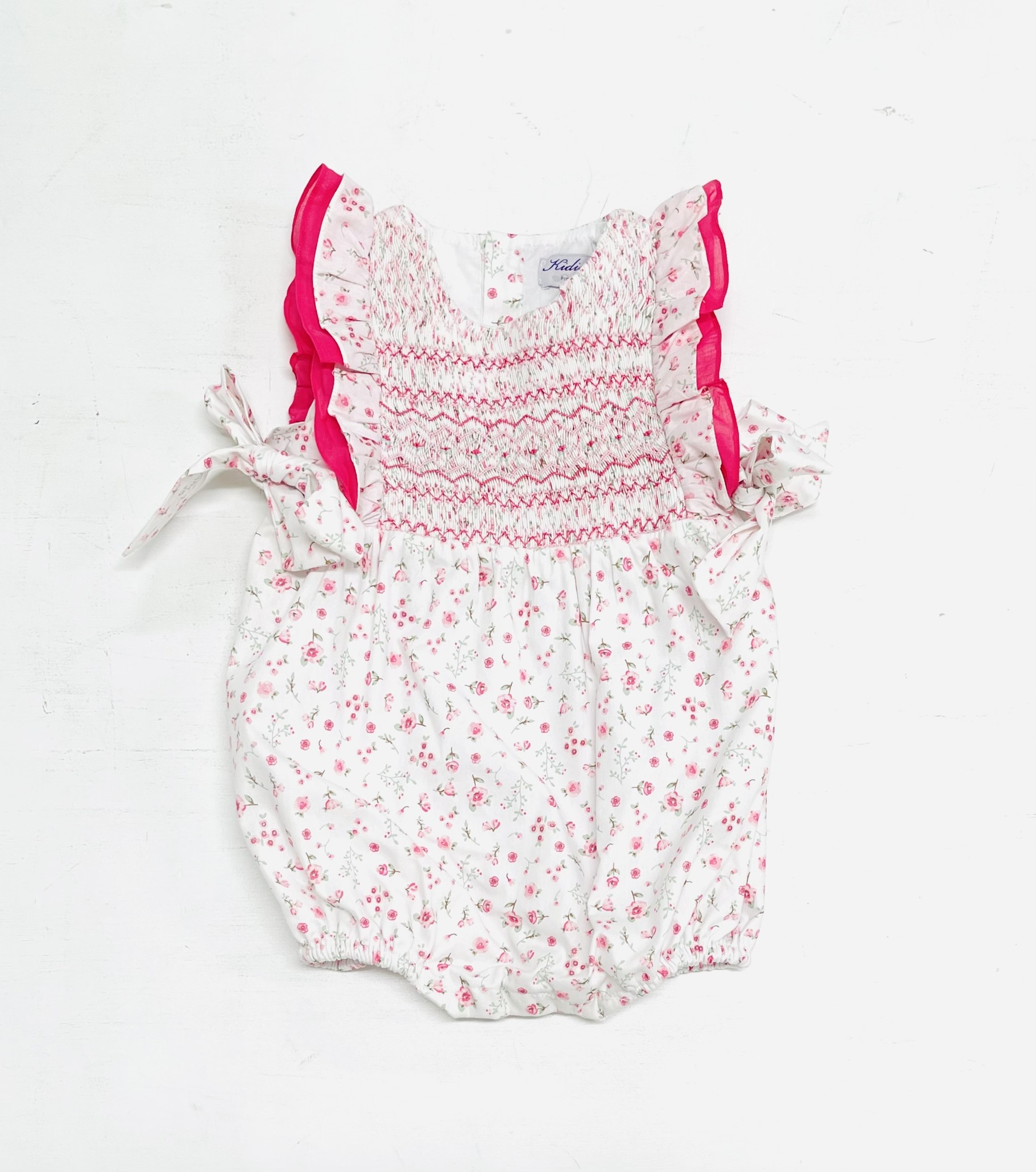 Kidiwi Fuchsia Floral Nina Romper Kidiwi Fuchsia Floral Nina Romper