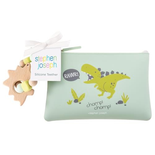 Stephen Joseph Silicone Teether w Pouch