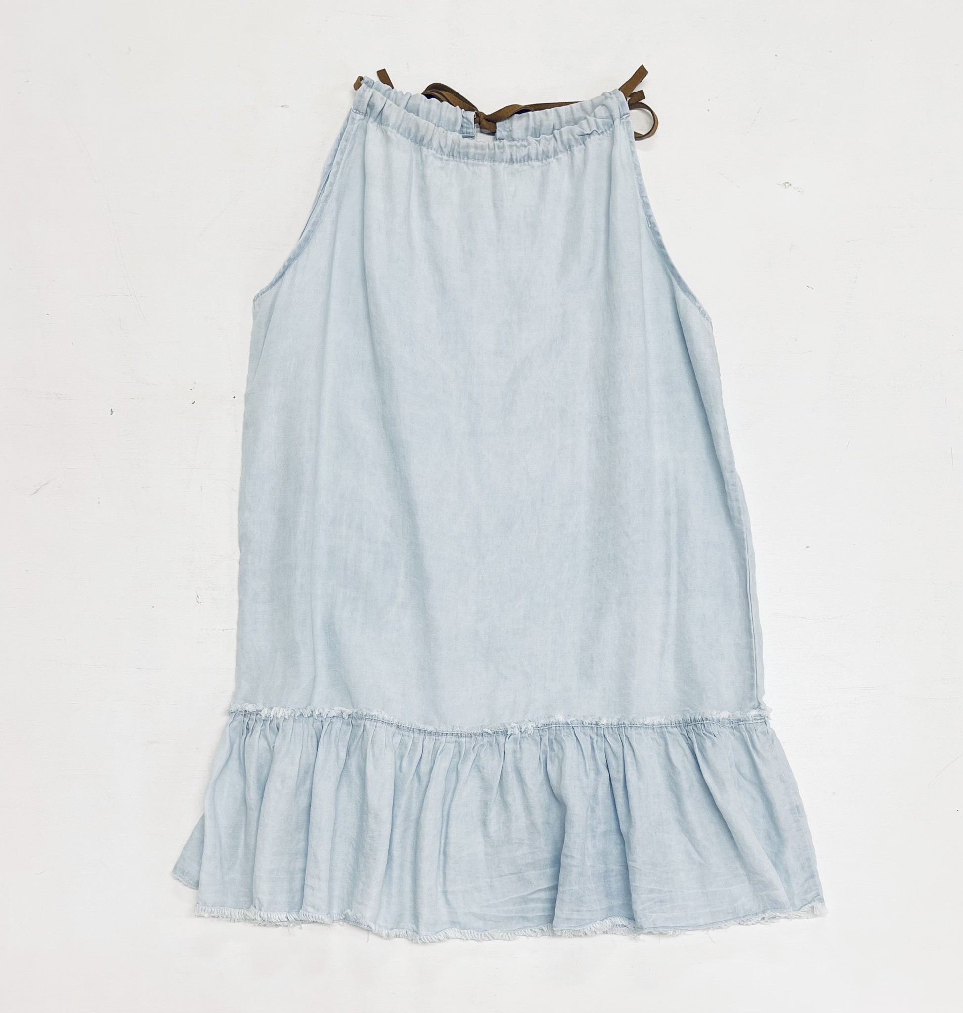 Erge Designs Chambray Distressed Dress