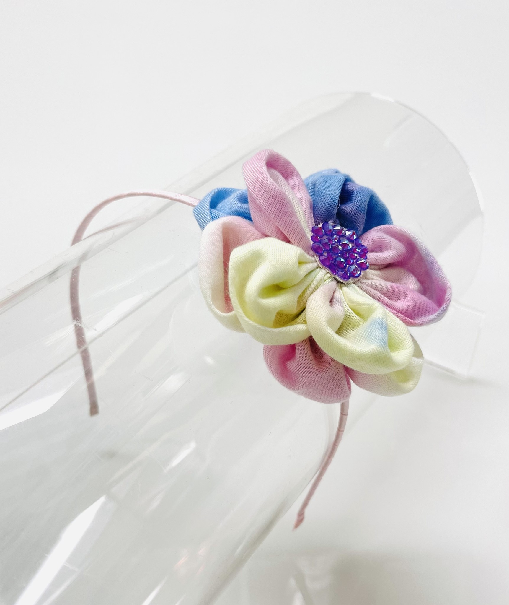 Bari Lynn Crystal Tie Dye Flower Headband