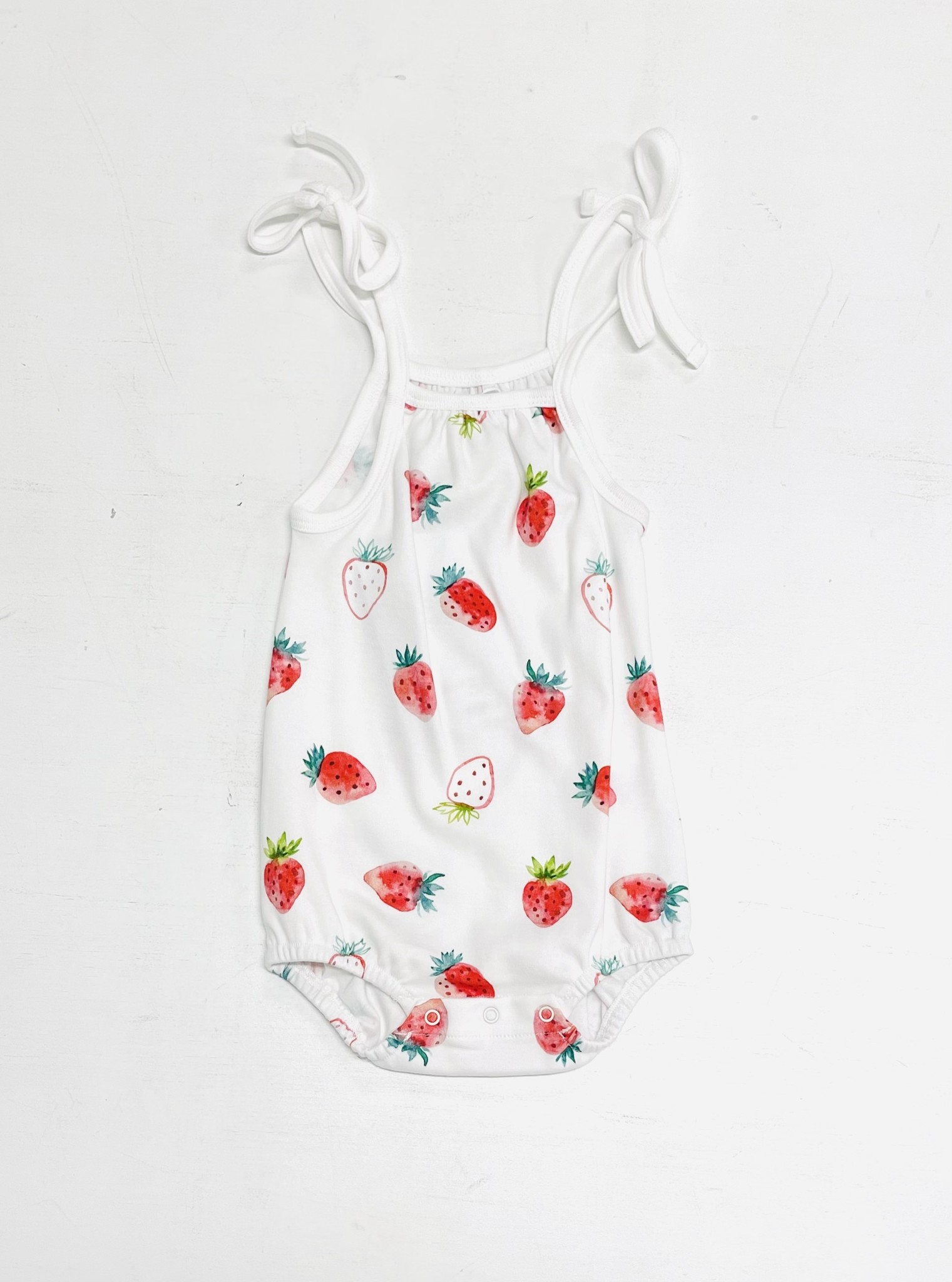 Nola Tawk Berry Cute Shoulder Tie Onesie Nola Tawk Berry Cute Shoulder Tie Onesie
