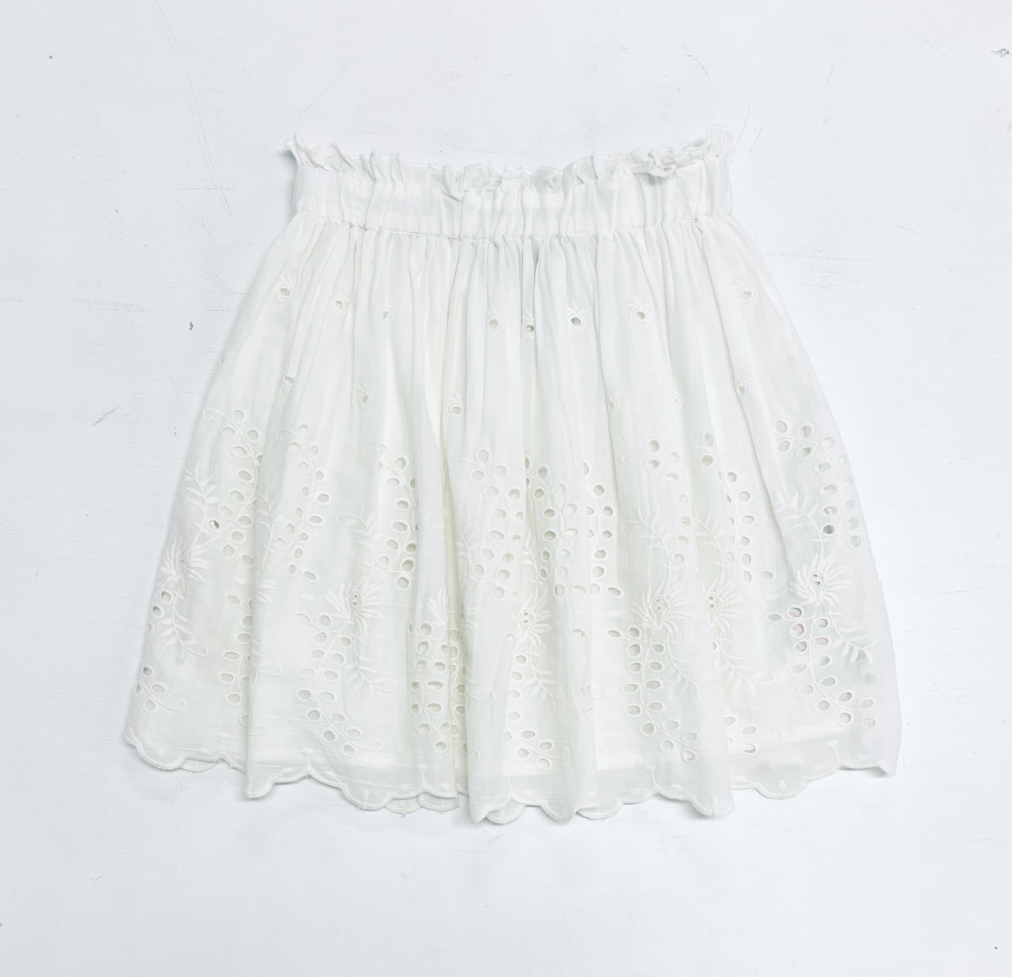Creamie Cloud Embroidered Skirt