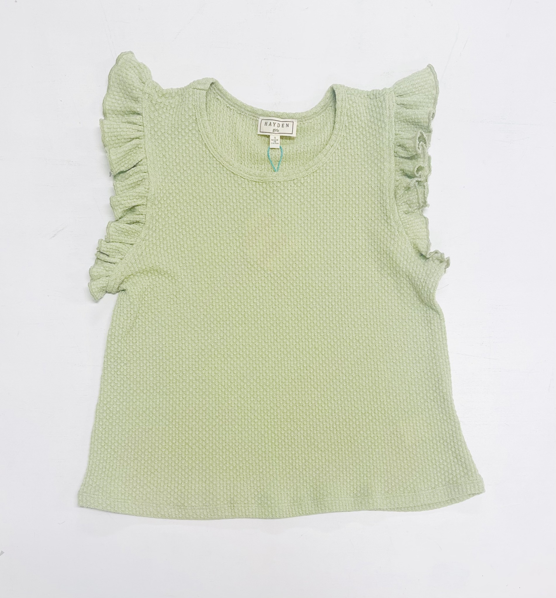 Hayden Sage Ruffle Tee