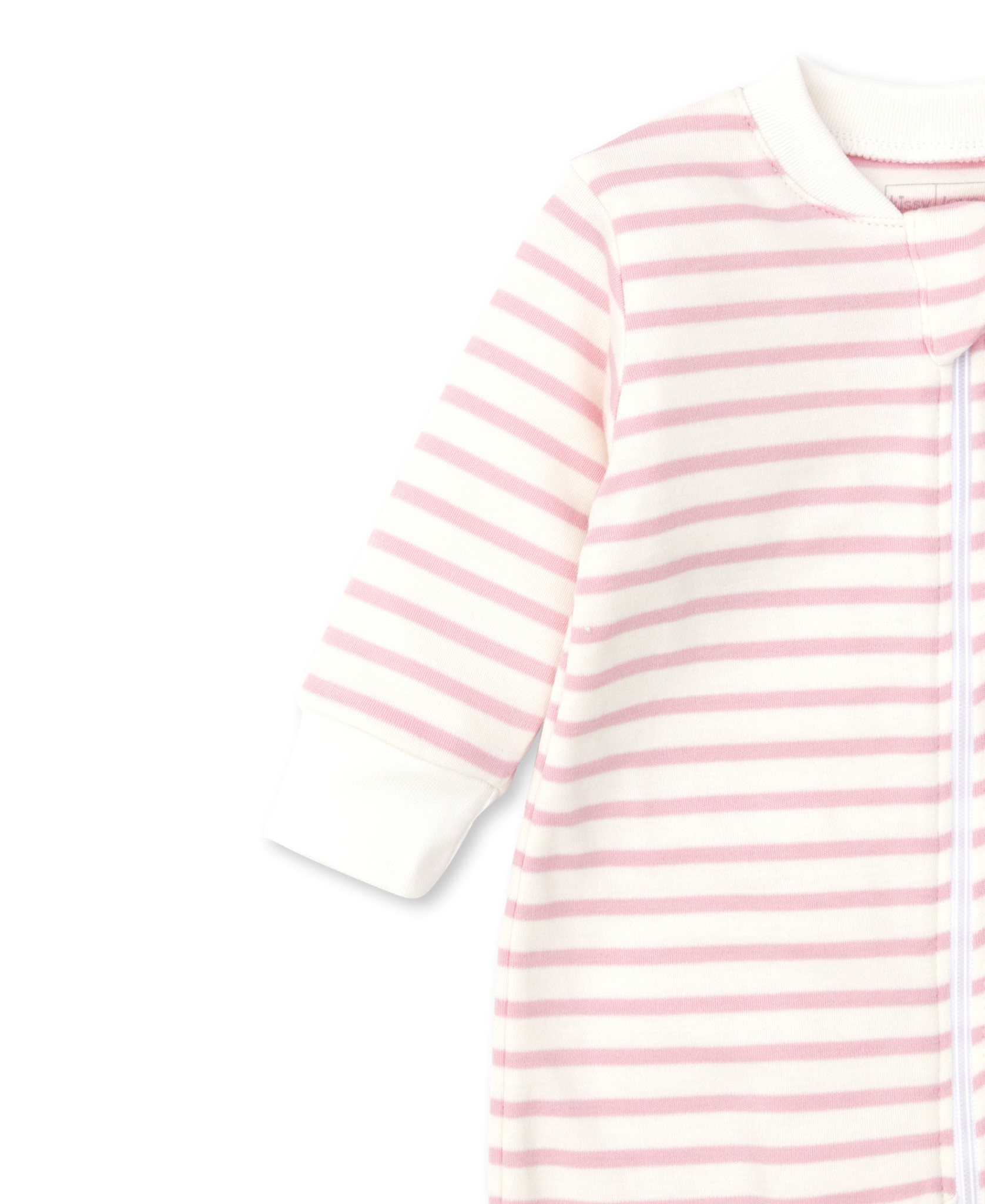 Kissy Kissy Pink Stripes Zip Footie