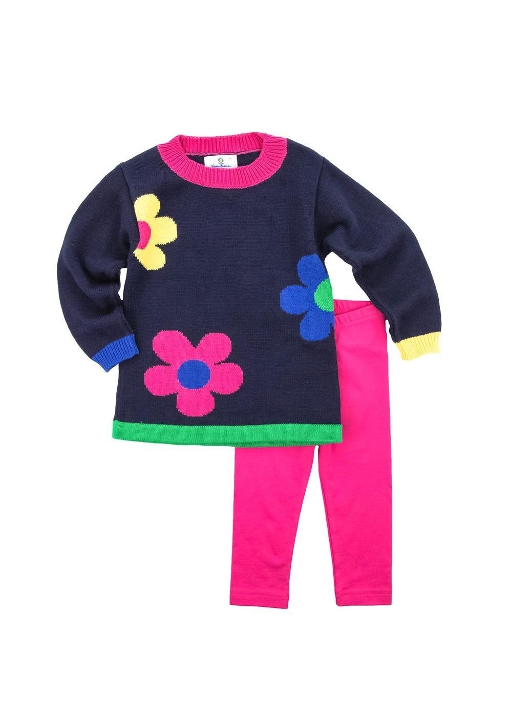 Florence Eiseman Navy Sweater Tunic Set