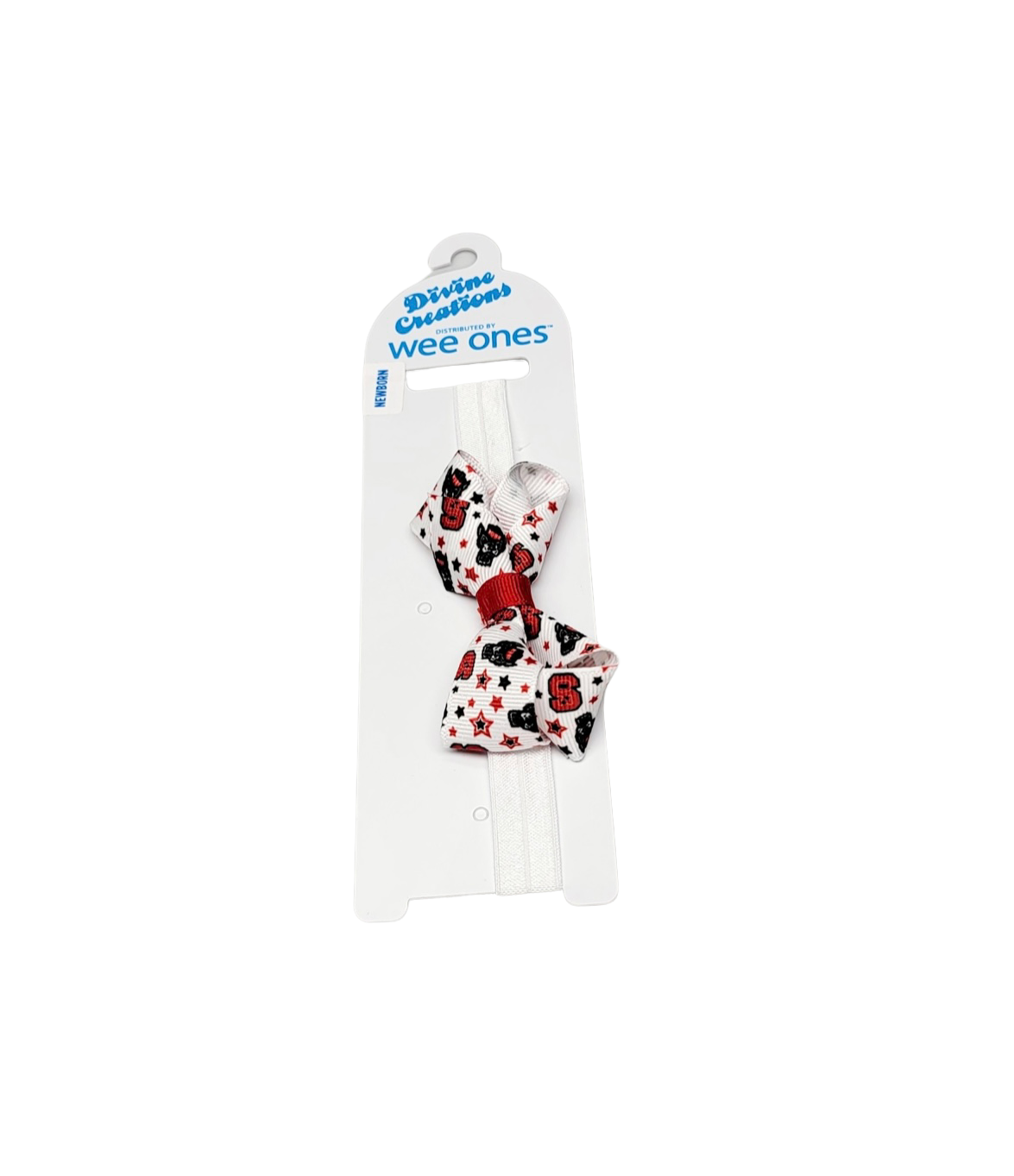 Wee Ones NCSU Star Mini Bow Headband Wee Ones NCSU Star Mini Bow Headband