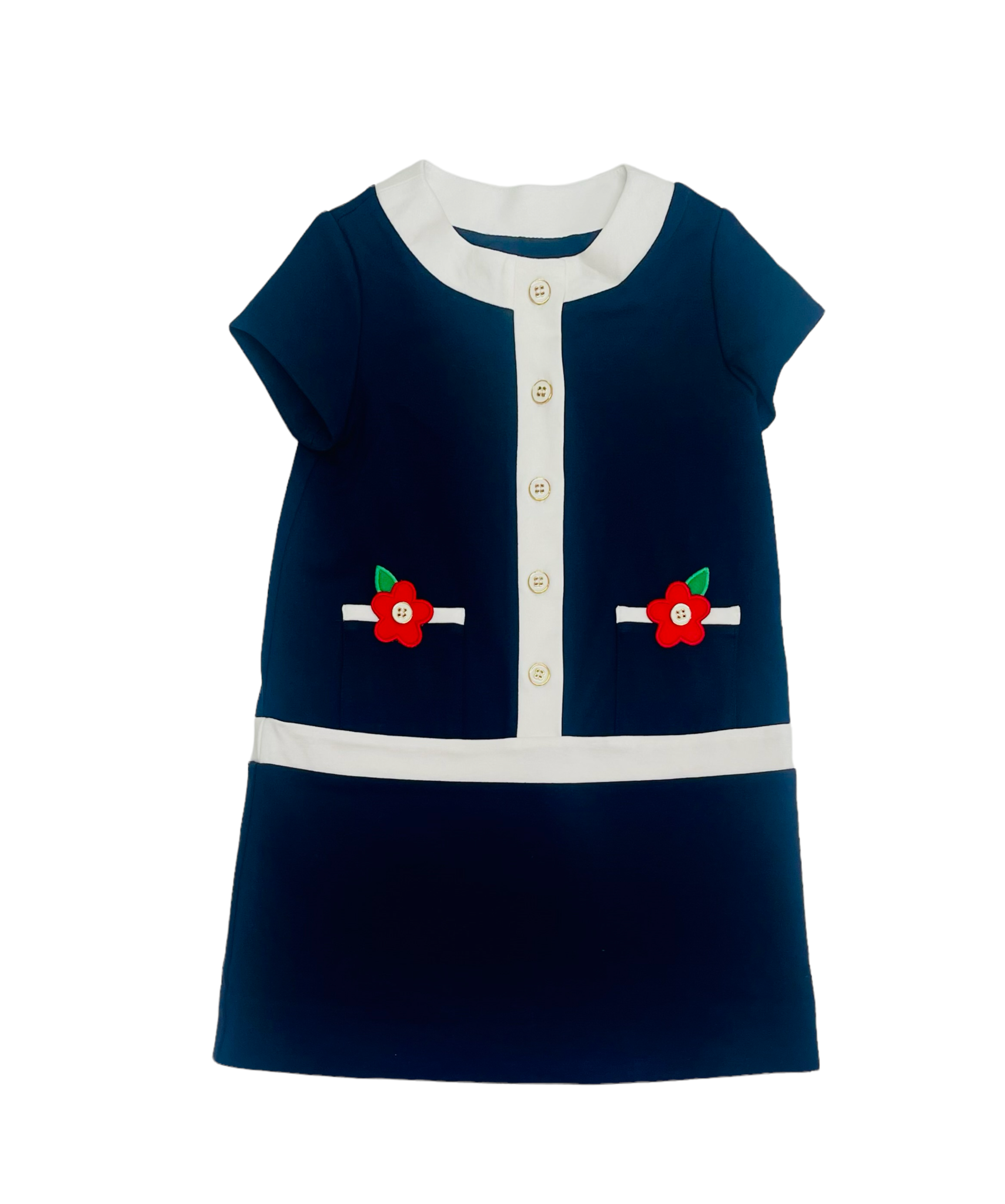 Florence Eiseman Ponte Knit Dress w Flowers