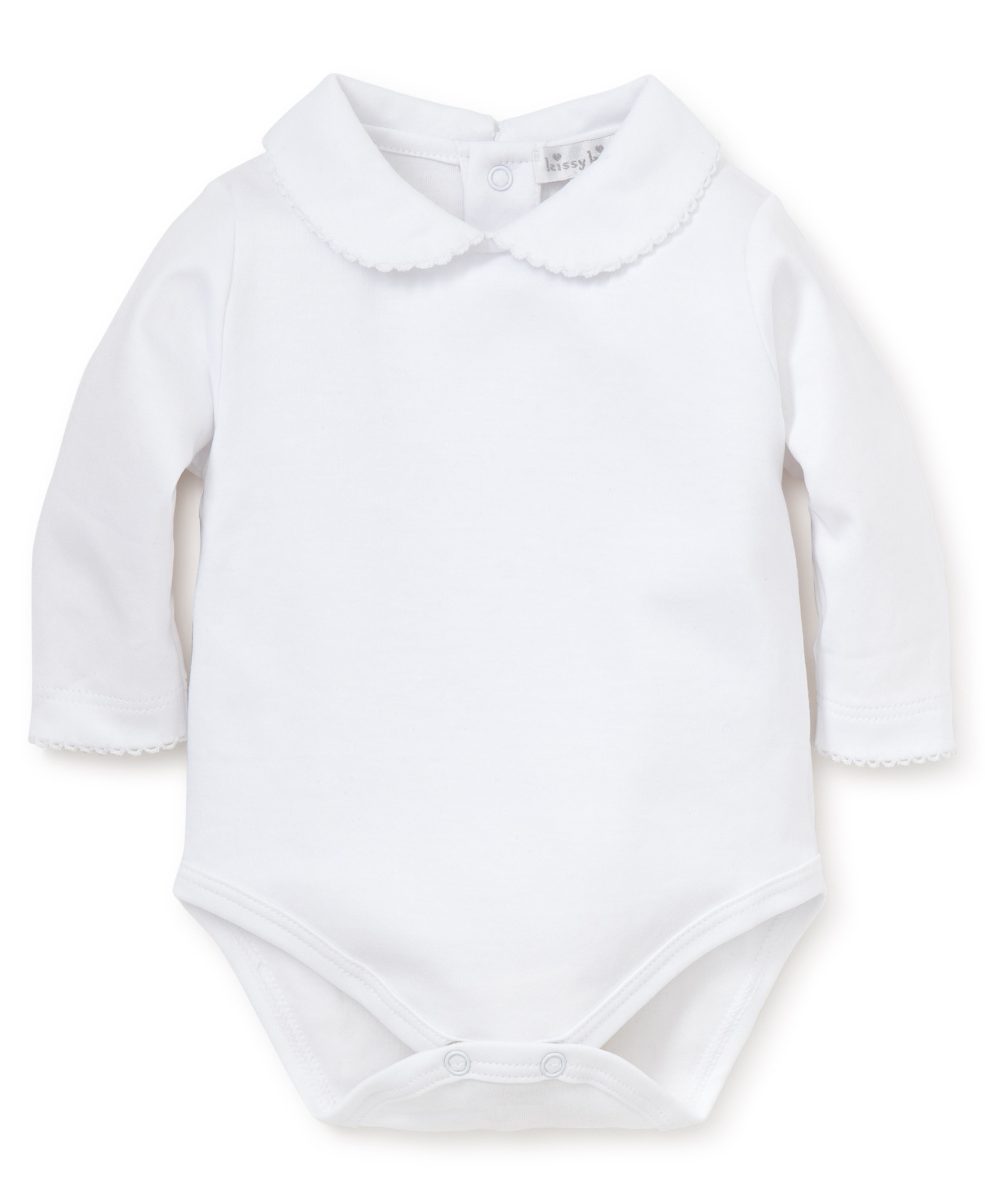Kissy Kissy Long Sleeve Bodysuit with Bebe Collar