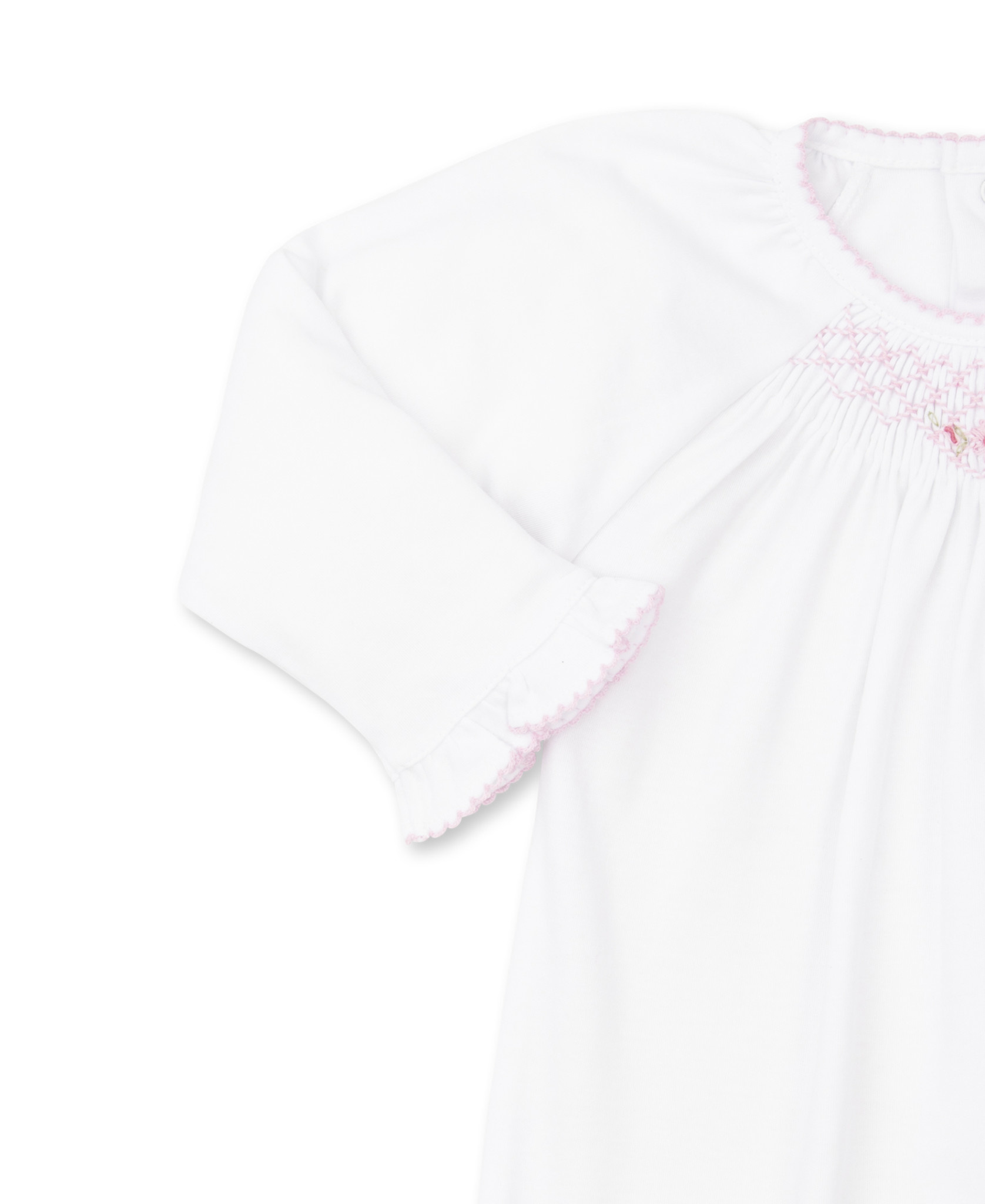 Kissy Kissy White Smocked Bishop Sack