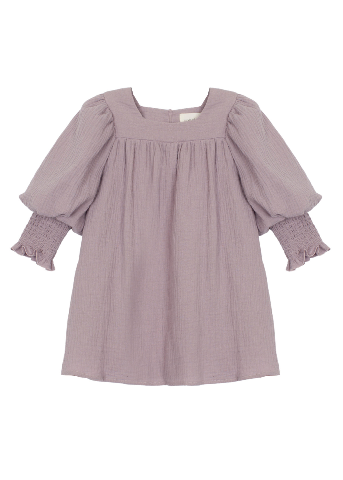Mabel and Honey Purple Iris Woven Gauze Dress