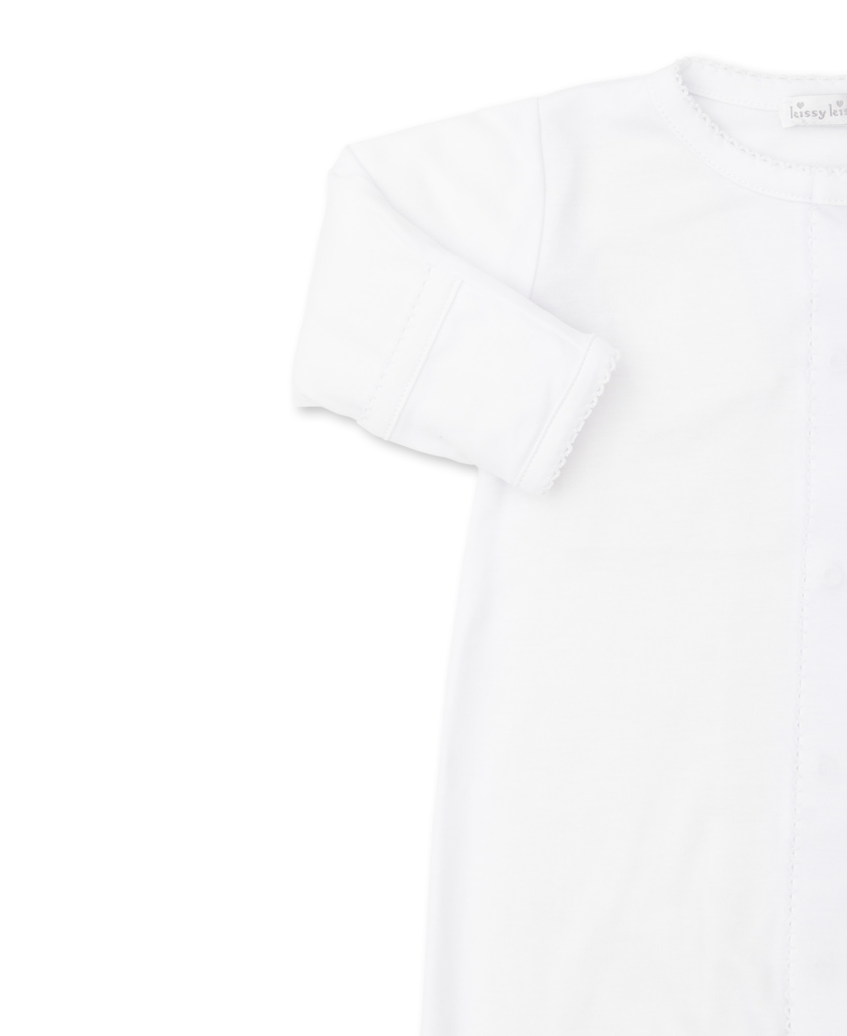 Kissy Kissy White Pique Teddy Bear Conv Gown