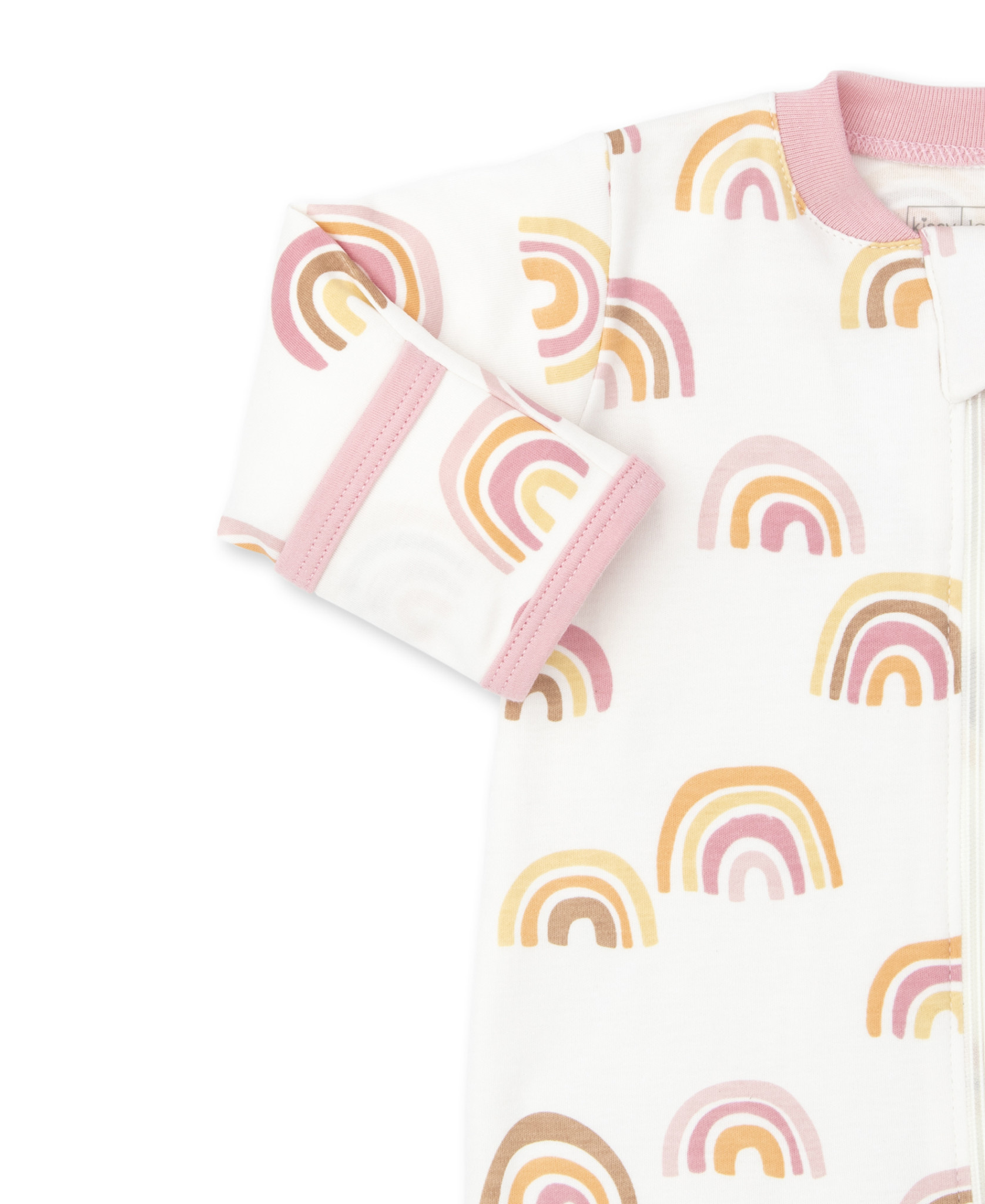 Kissy Kissy Under the Rainbow Zip Footie