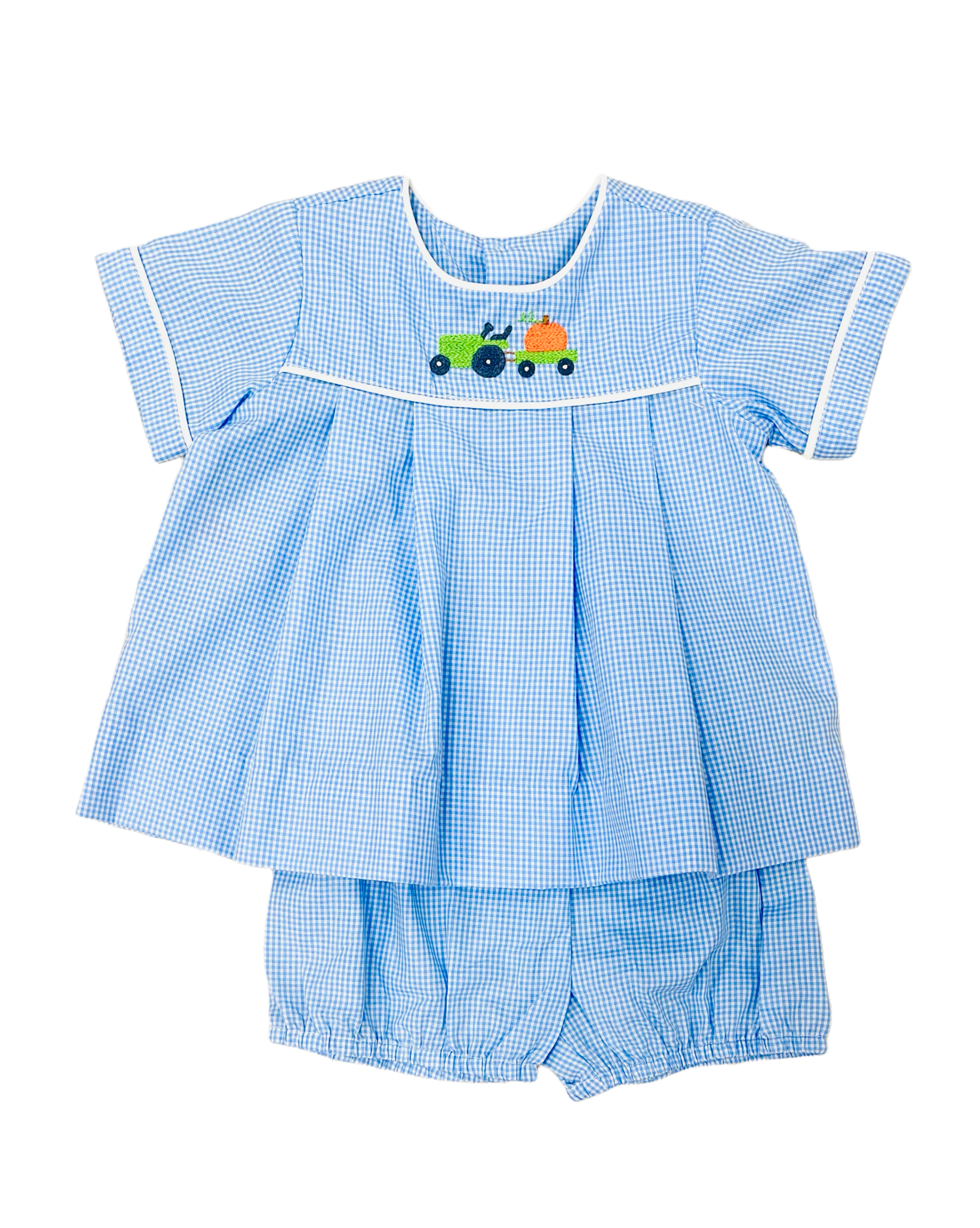 Baby Sen Pumpkin Tractor Addison Short Set