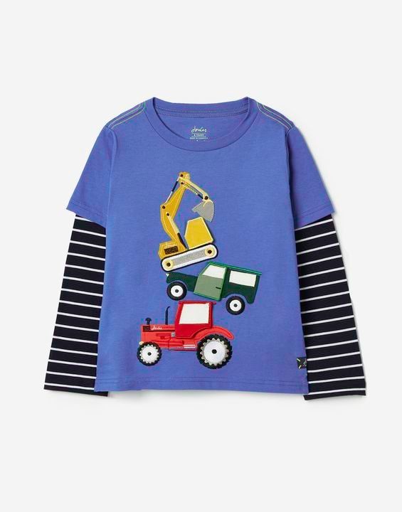 Joules Blue Cars Applique T-Shirt