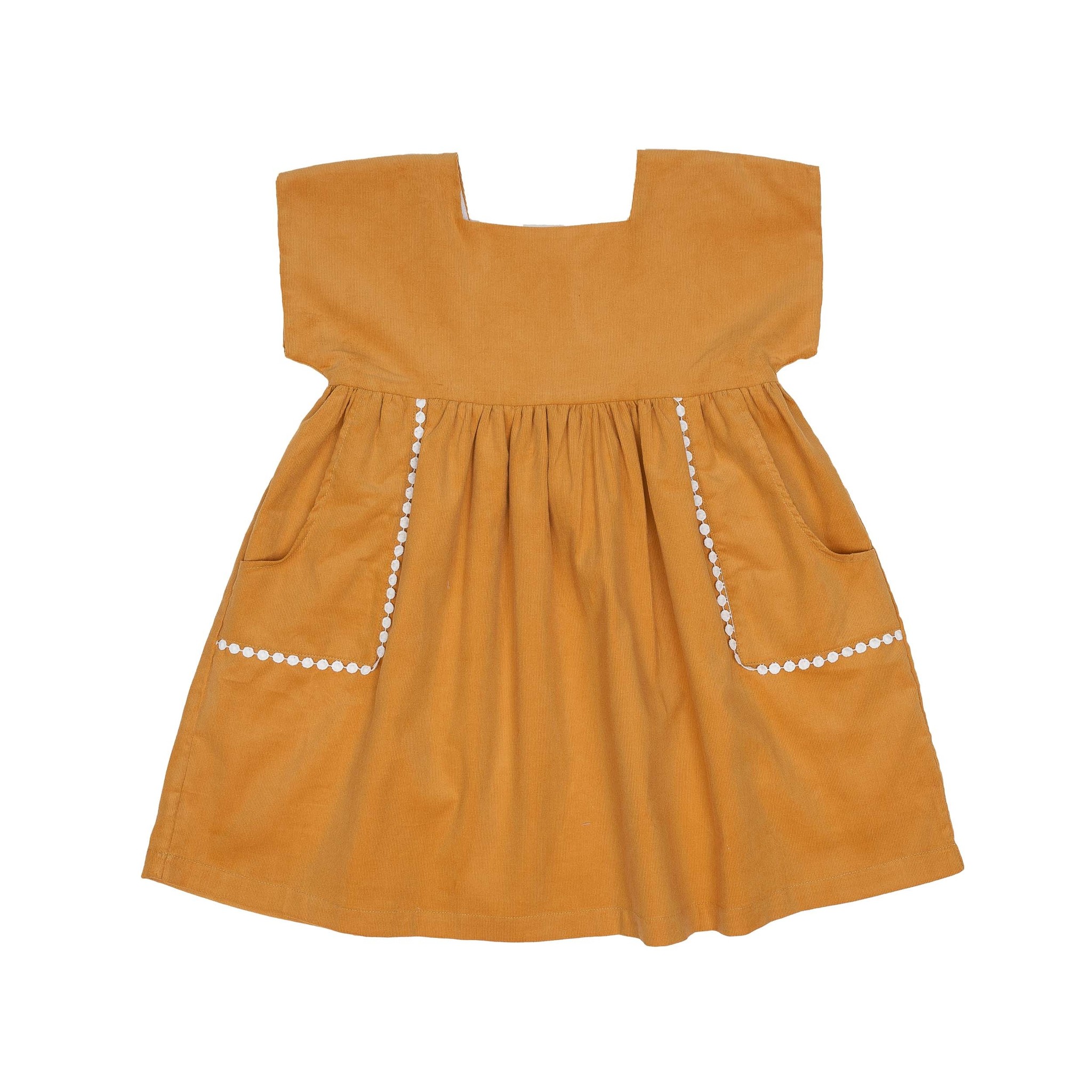 The Oaks Apparel Marsha Gold Cord Dress