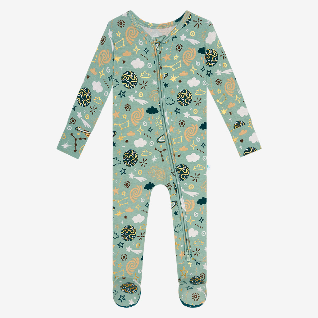 Posh Peanut To the Stars Footie Zipper One Piece
