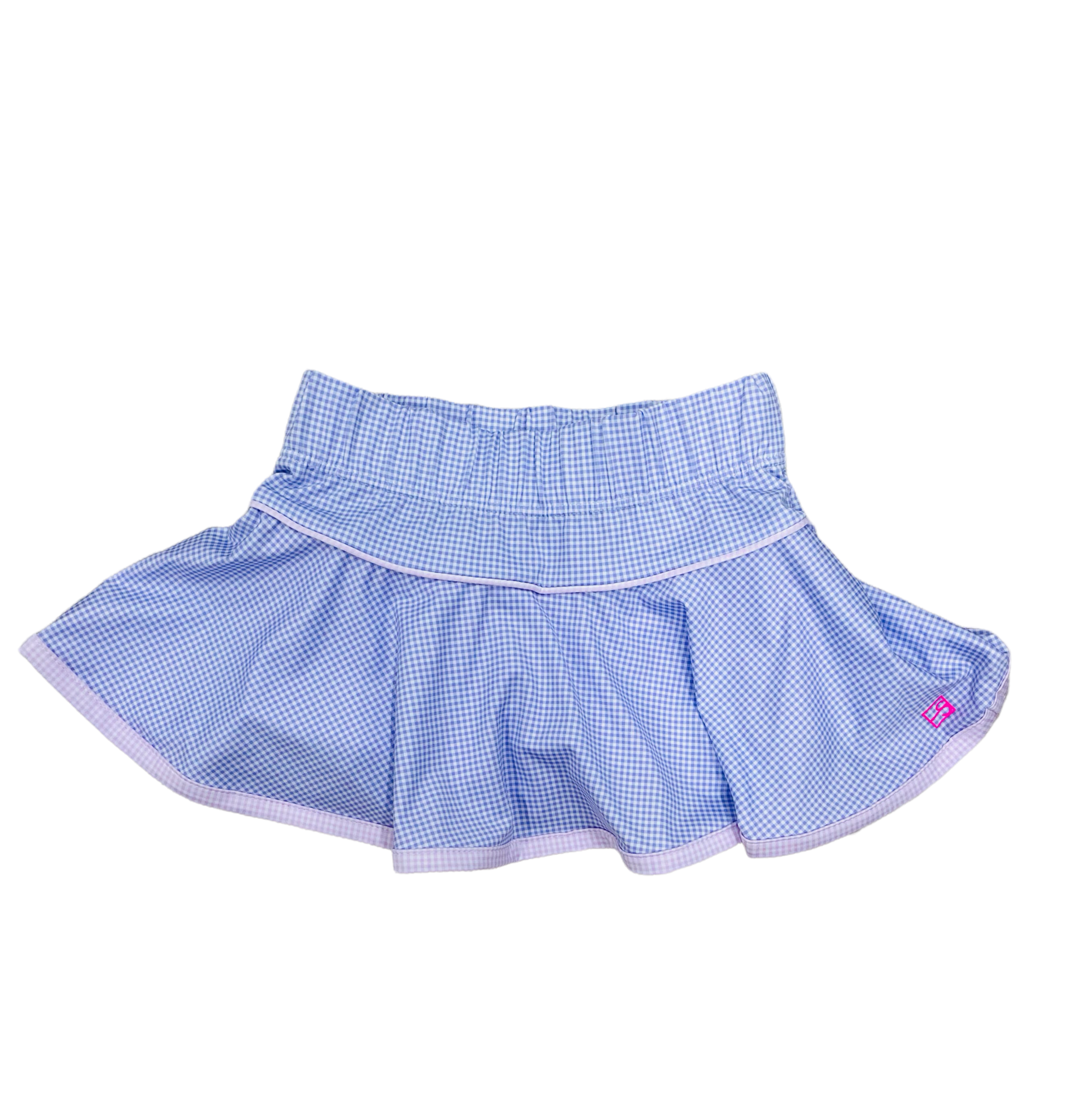 Set Athleisure Lavender Mini Gingham Quinn Skort