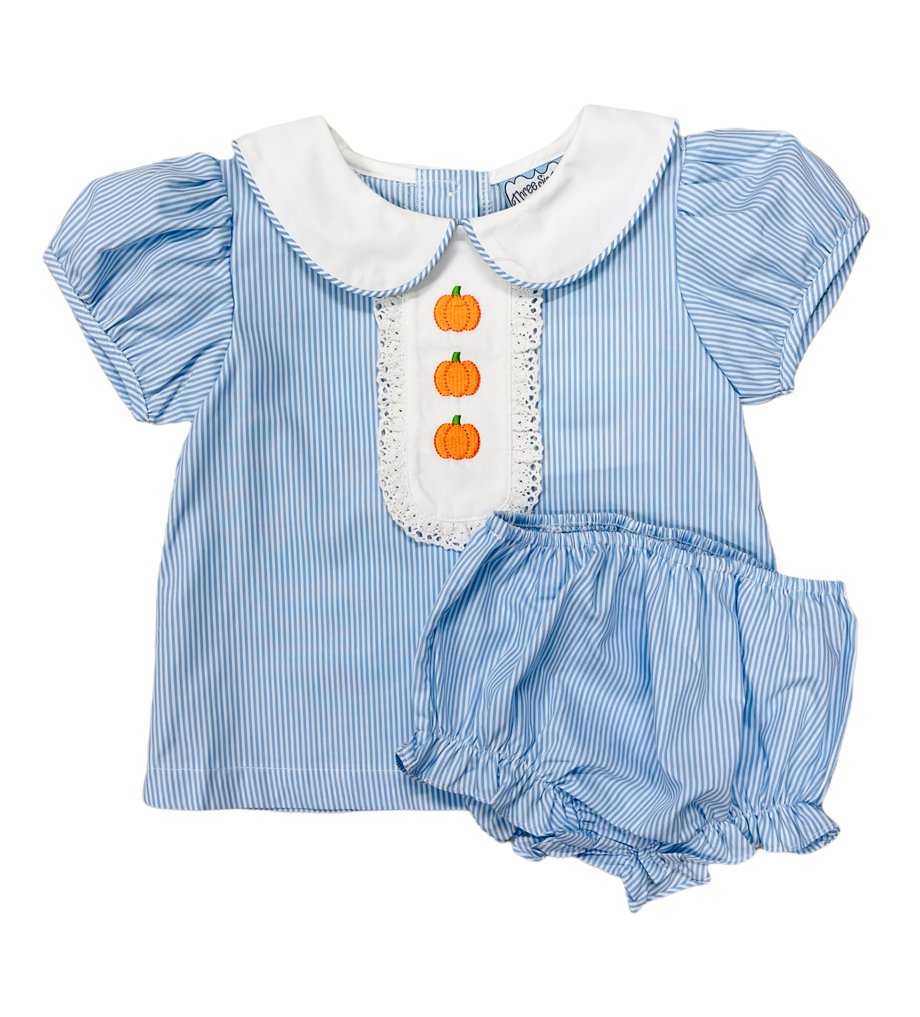 Three Sisters Girl's Pumpkin Trio Bloomer Set