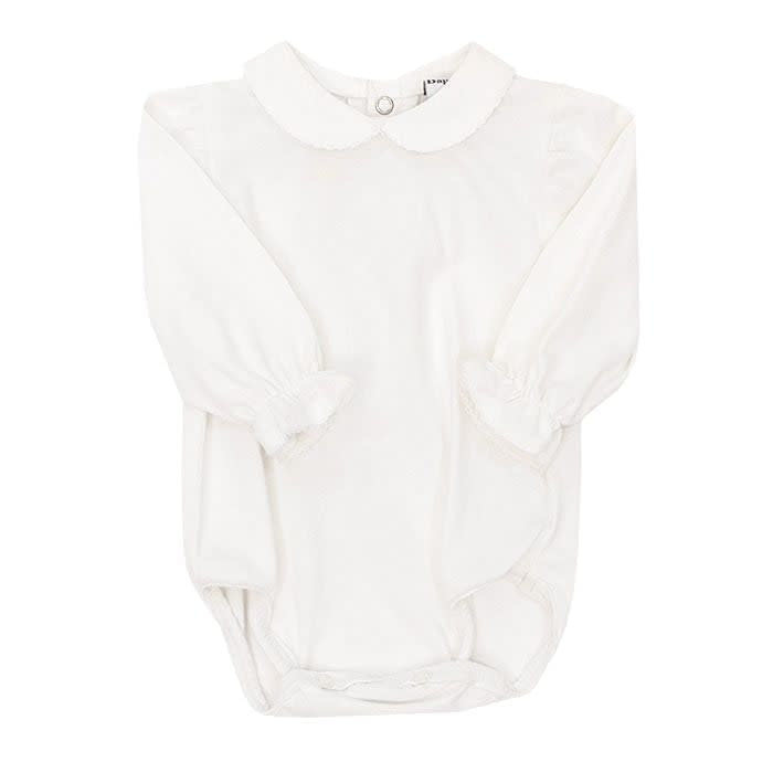 Bailey Boys Girls White Knit Long Sleeve Onesie