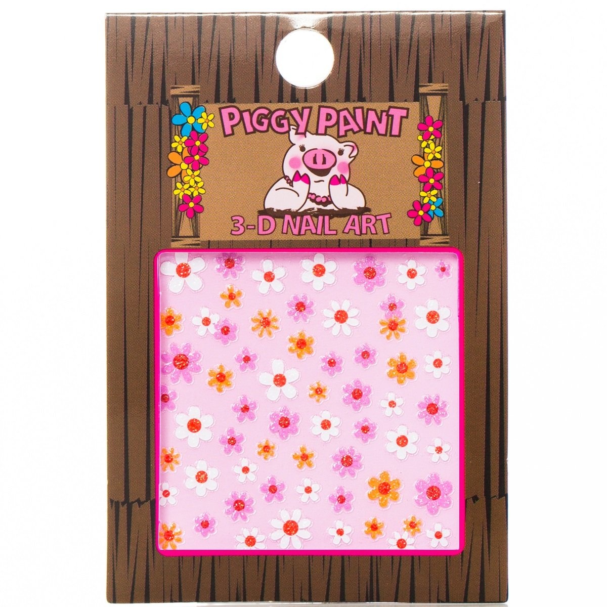 Piggy Paint Flowers 3D Nail Art