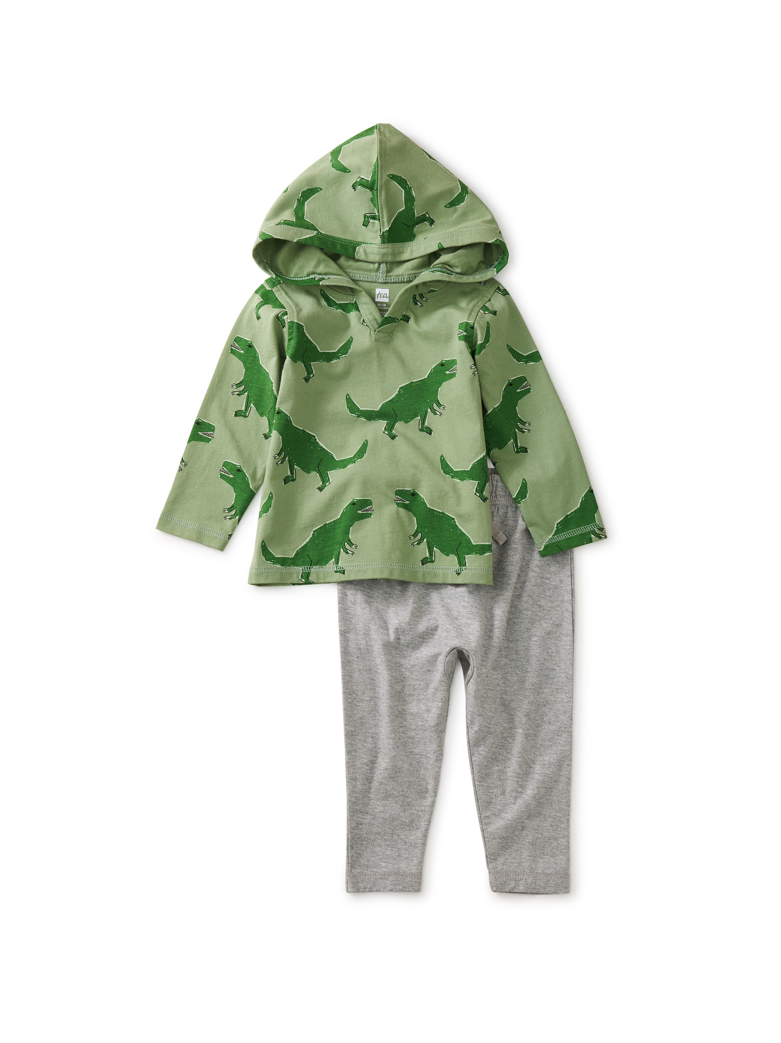 Tea Collection Stomping Dinos Hoodie Set