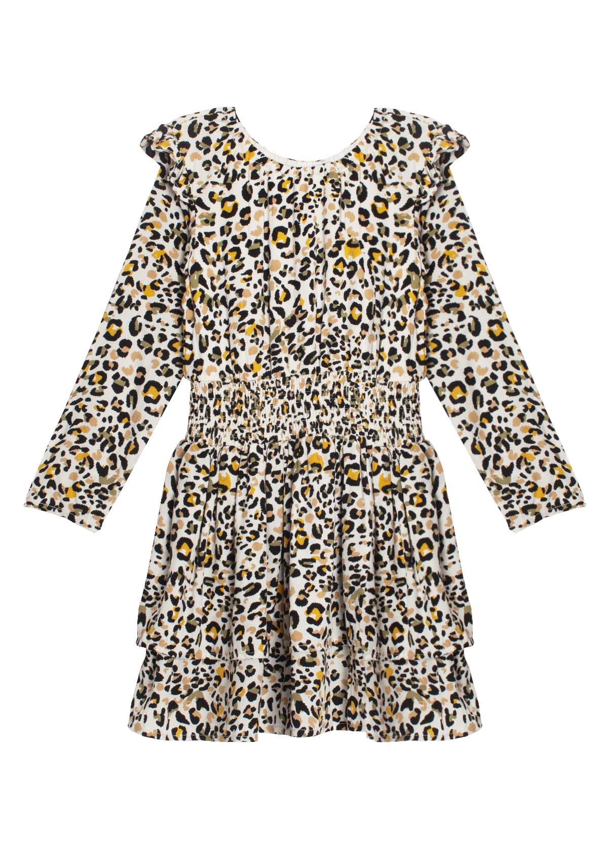 Mabel and Honey White Piper Rayon Dress
