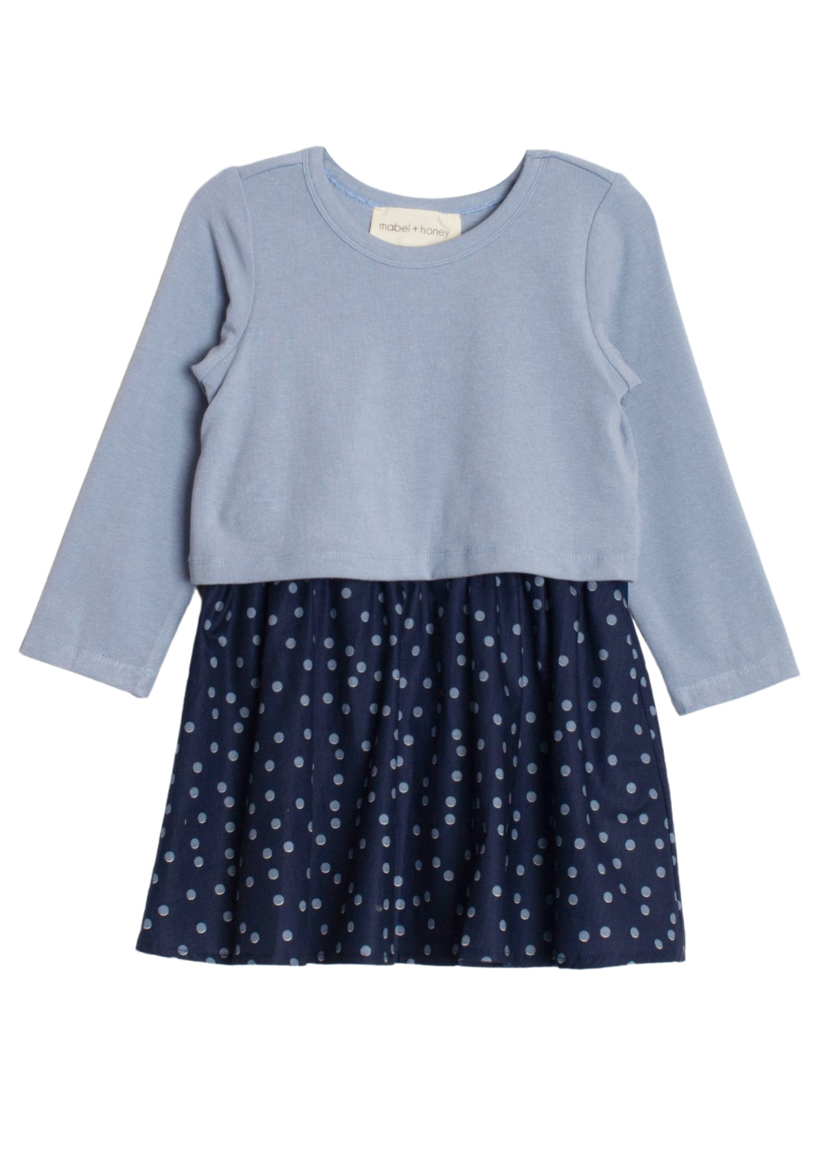 Mabel and Honey Blue Knit & Woven Dress