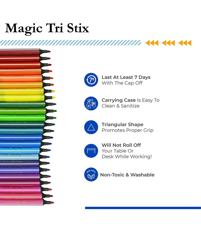 The Pencil Grip 24 set Magic Stix Triangular Marker