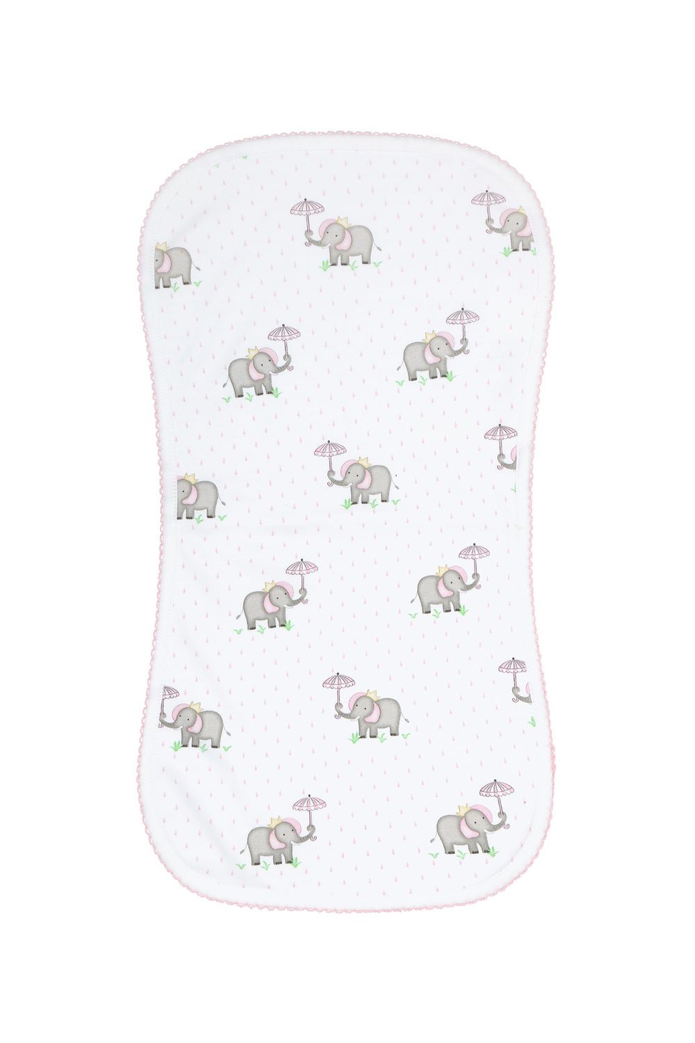 Nellapima Pink Elephant Burp Cloth
