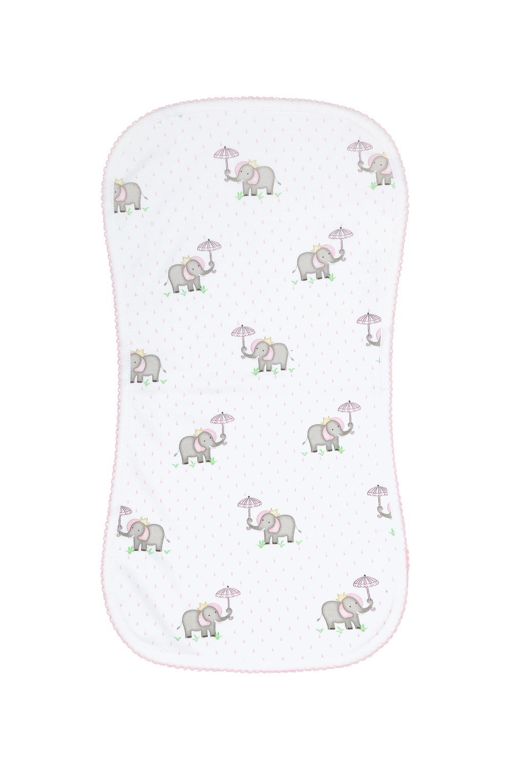 Nellapima Pink Elephant Burp Cloth