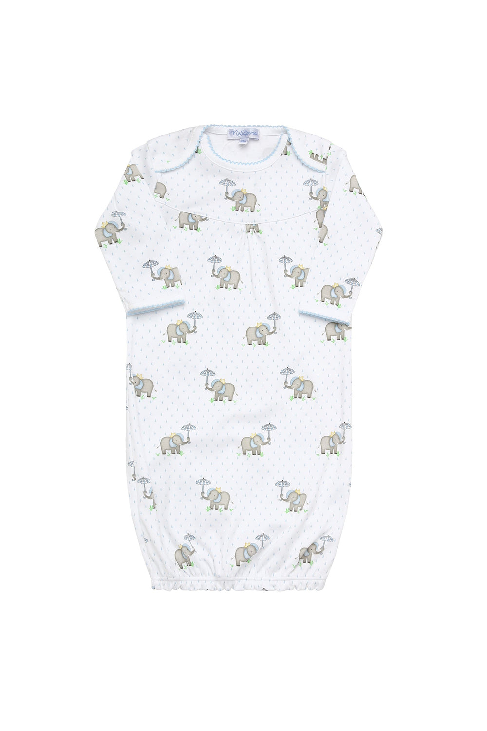 Nellapima Blue Elephant Baby Gown