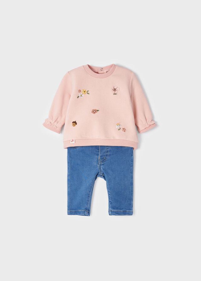 Mayoral Fall Sweatshirt Denim Set