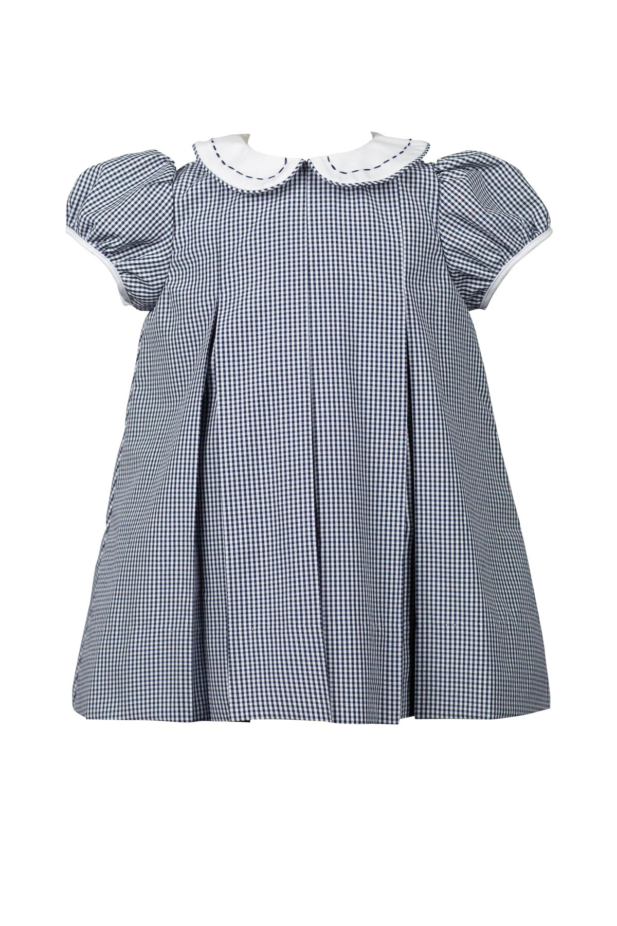 the proper peony Navy Gingham Paxton Pleat Dress the proper peony Navy Gingham Paxton Pleat Dress