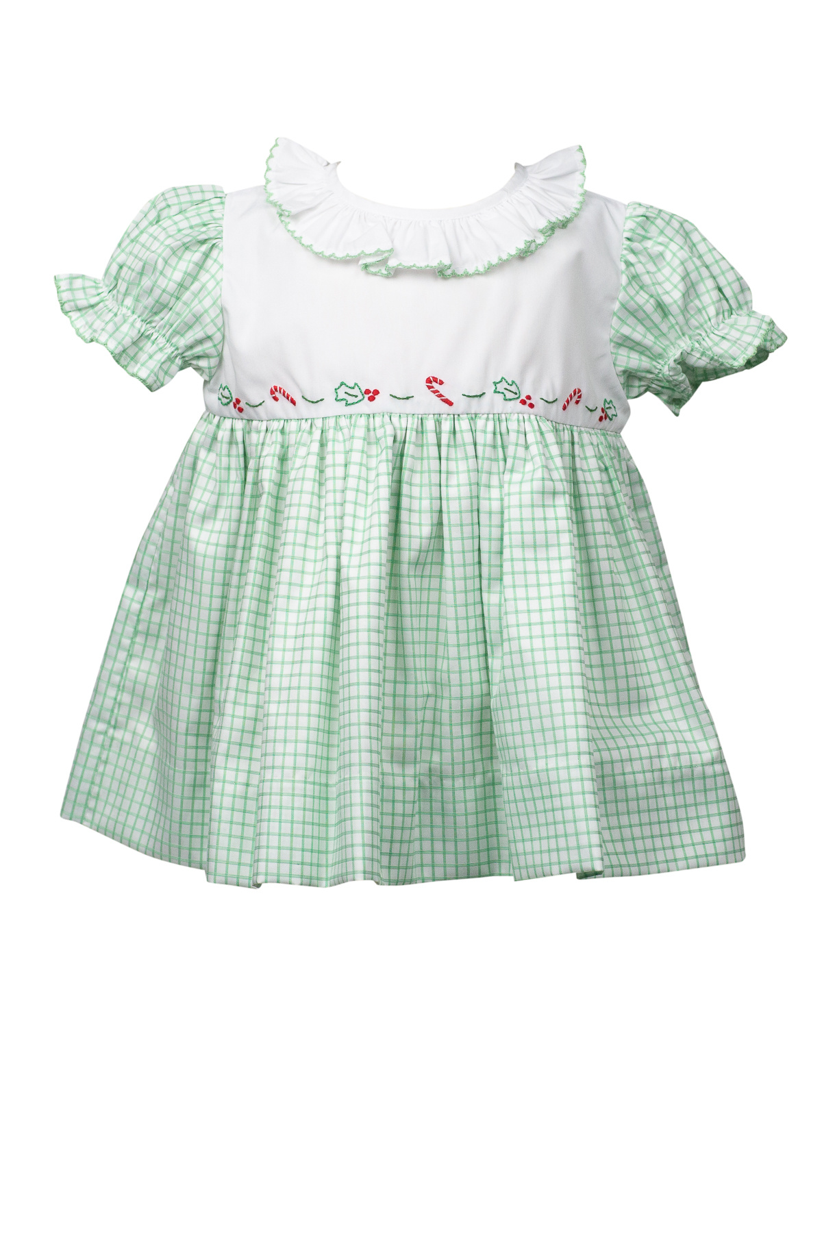the proper peony Green Windowpane Whistler Holly Dress