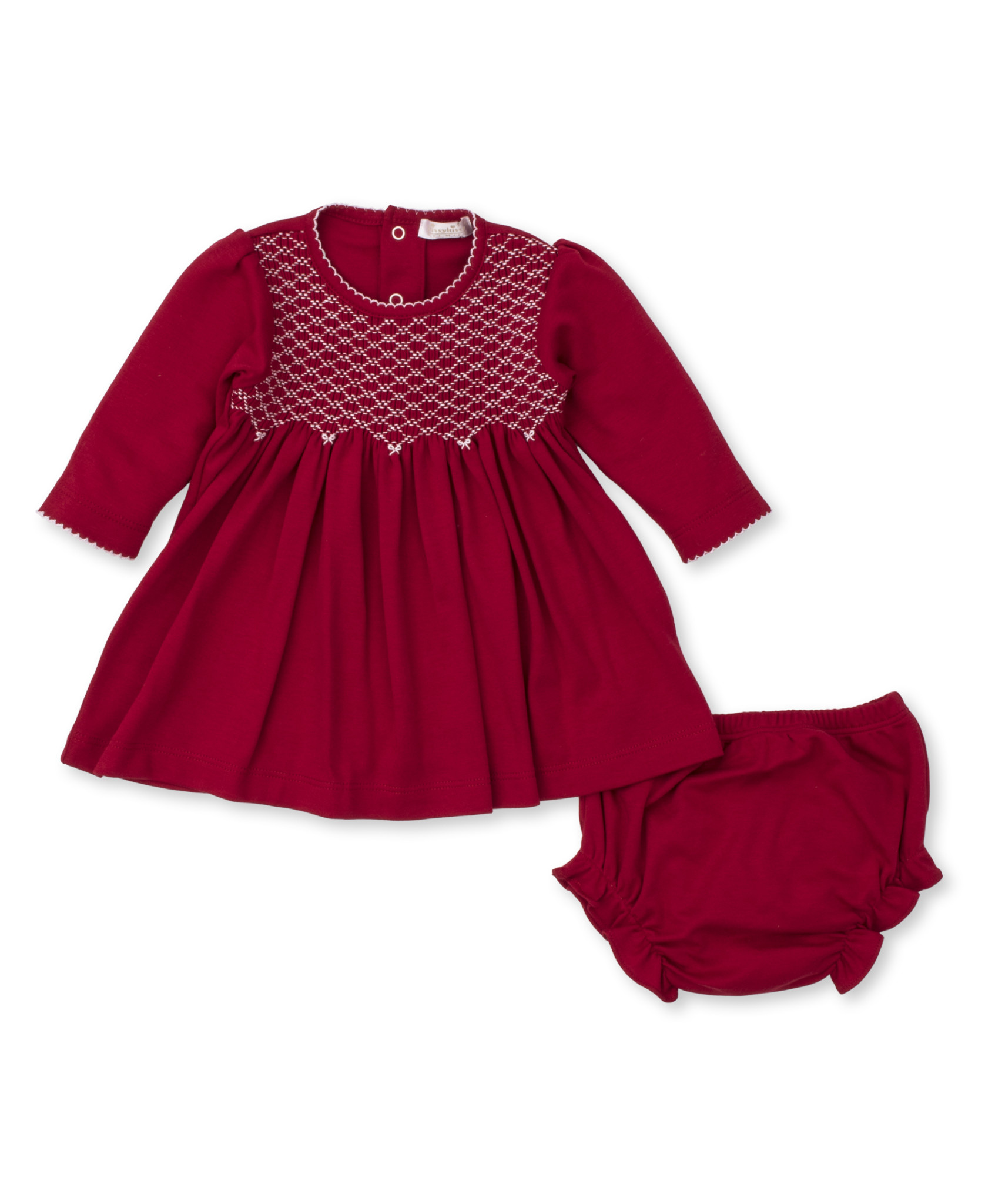 Kissy Kissy Red Hand Smocked Dress Set