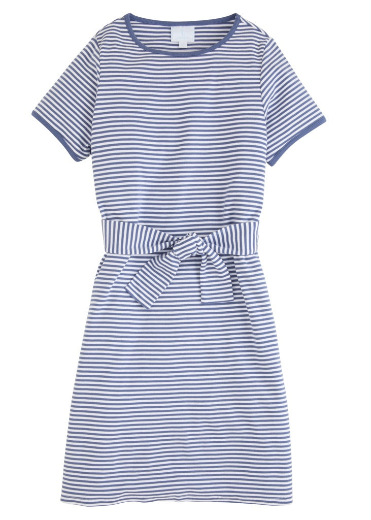Little English Gray Blue Stripe Hugg Dress