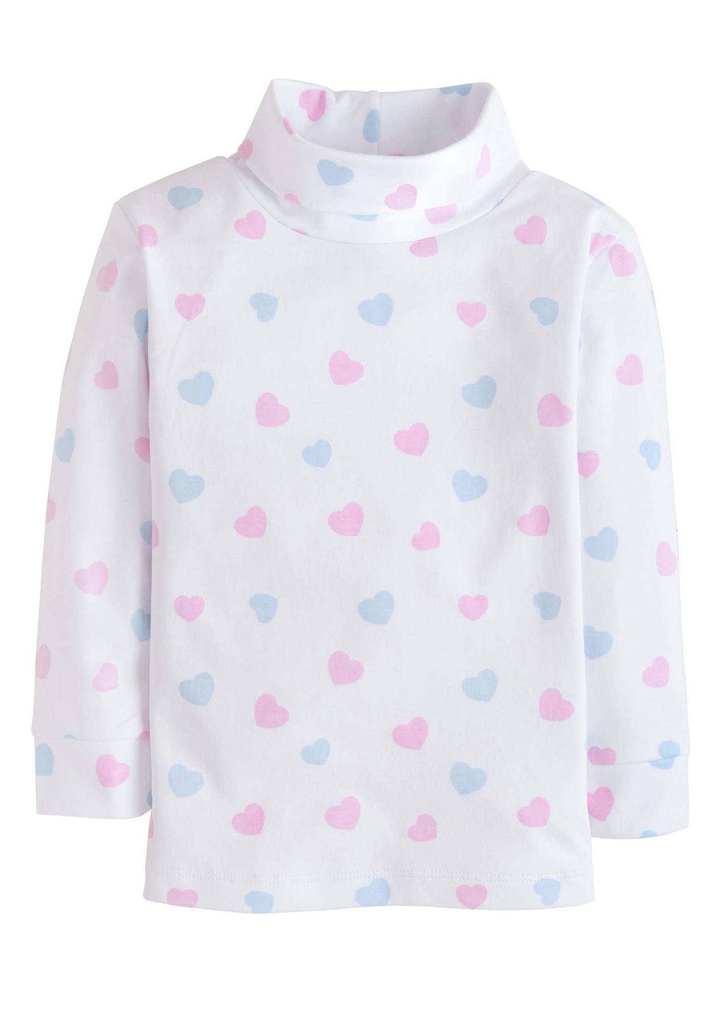 Little English Hearts Printed Turtleneck