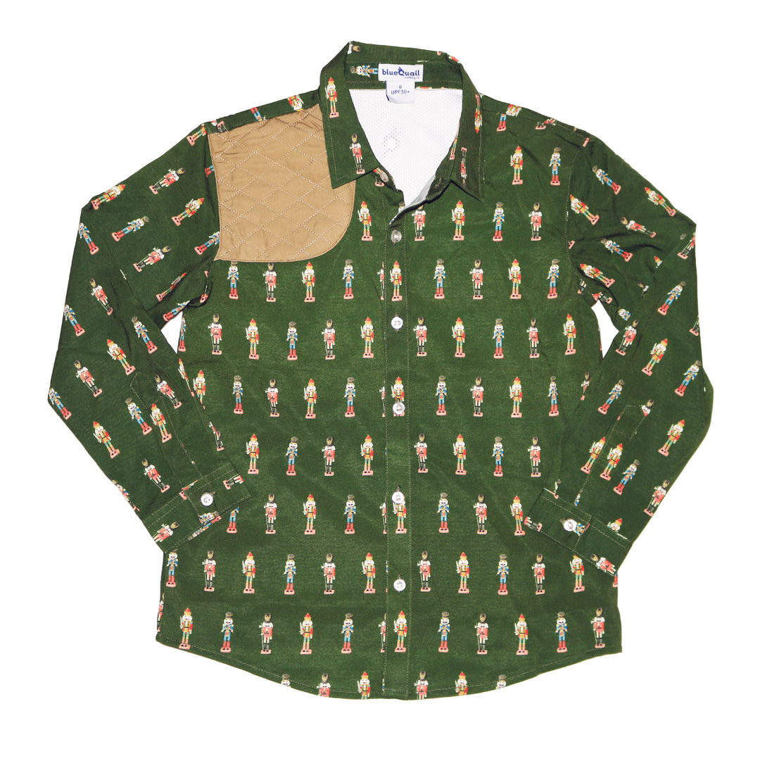 Blue Quail Nutcrackers Khaki Shirt