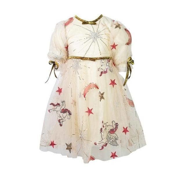 Lola & the Boys Golden Star Party Dress