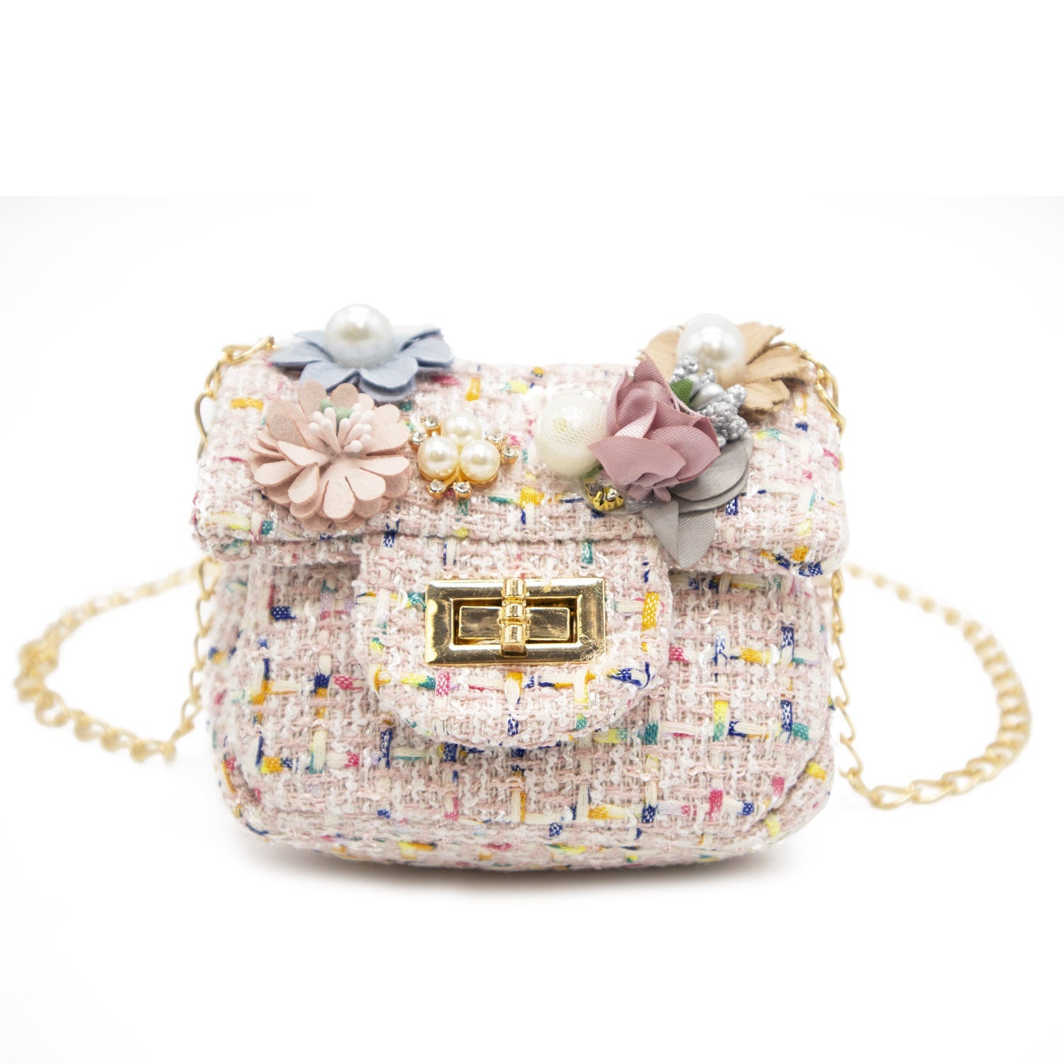 Bewaltz Mini Tweed Pink Crossbody Bewaltz Mini Tweed Pink Crossbody