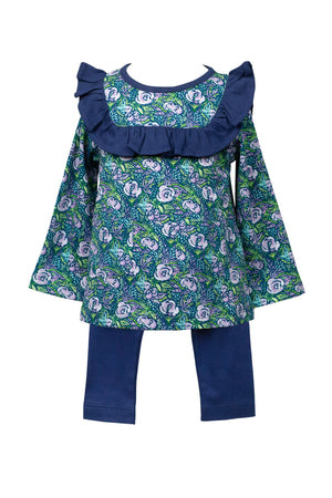 the proper peony Violet Floral Tunic Top the proper peony Violet Floral Tunic Top