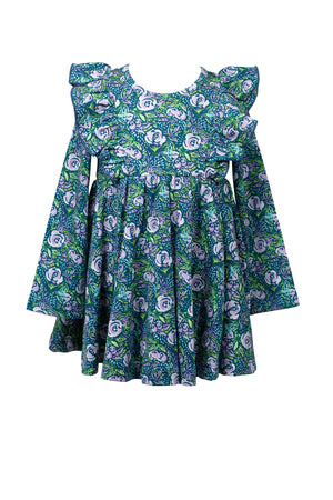the proper peony Violet Floral Ruffle Twirl Dress the proper peony Violet Floral Ruffle Twirl Dress