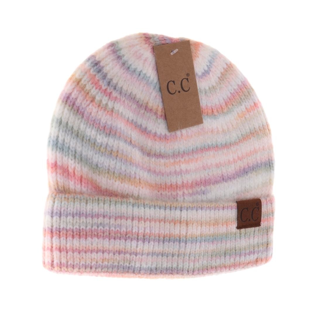 CC Beanie Pastel Mix Stripe Beanie